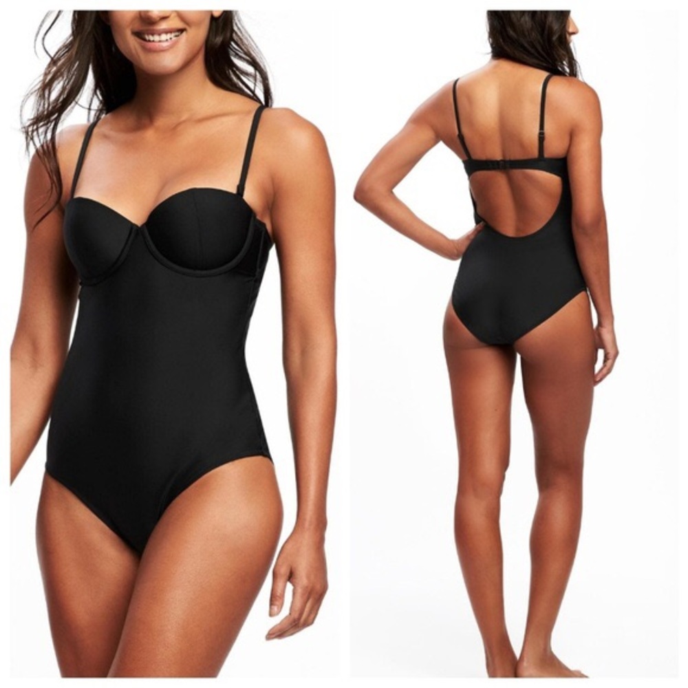 Old Navy women’s one piece black swimsuit